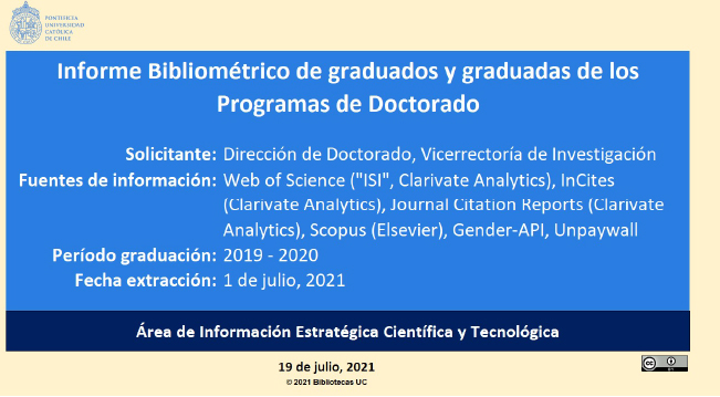 ejemplo informe bibliométrico